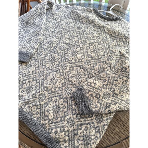 Husfliden Alesund Unisex Nordic Norwegian Wool Cardigan L/XL | Selbu Pattern - Picture 7 of 10
